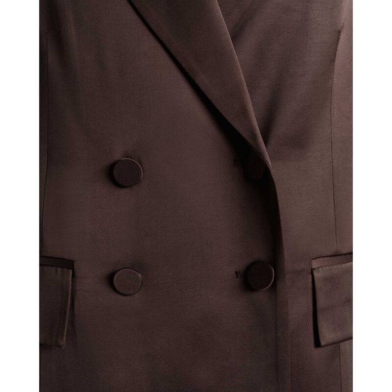 Cue Matte Satin Viscose Double Breasted Blazer image number 2